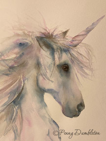 Watercolours by Penny - Unicorn