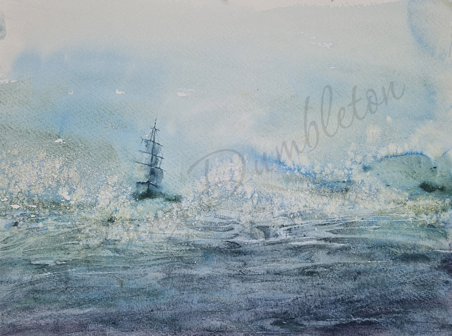 Watercolours by Penny - Dangerous Seas